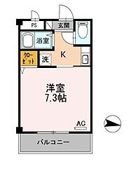 コーポひかり 1Kの間取図画像