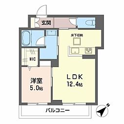 プティ・サーブル 1LDKの間取図画像
