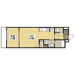 月光野上 1LDKの間取図画像