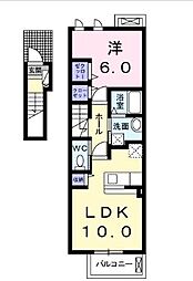 グランソレイユHM1 1LDKの間取図画像