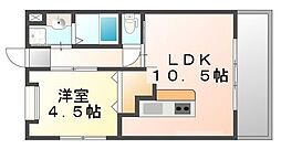 ローゼンコート禄屋 1LDKの間取図画像