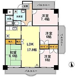 エザンス木之庄2 4LDKの間取図画像