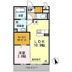 SEJOUR木之庄 1LDKの間取図画像