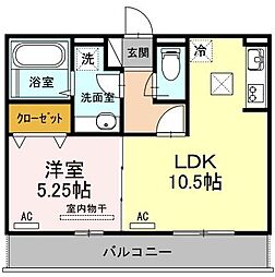 アメニタ 1LDKの間取図画像