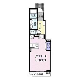 フォレストコート明神3 ワンルームの間取図画像