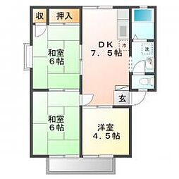 ファミール泉D 3DKの間取図画像