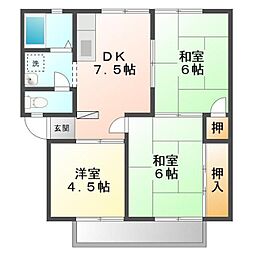 ファミール泉A 3DKの間取図画像
