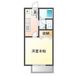 ジュネスエピエ 1Kの間取図画像