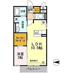 セジュールオッツ南蔵王 1LDKの間取図画像