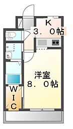シャングリ・ラ霞 1Kの間取図画像