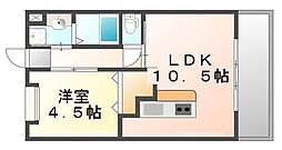 ローゼンコート禄屋 1LDKの間取図画像