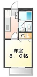 I.S.Kスクエア 1Kの間取図画像