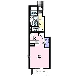 ベルシティＳａｔｏ　B 1階1Kの間取り