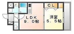 セリオンパレス 3階1LDKの間取り