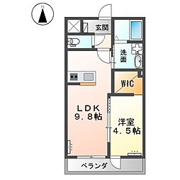 井原鉄道 井原駅 徒歩26分の賃貸アパート 1階1LDKの間取り