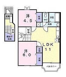 Ｆｌｏｒｅｎｃｅ　1997 2階2LDKの間取り