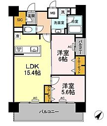 ＡＬＯＦＴII 7階2LDKの間取り