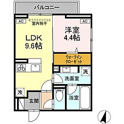 D-residence霞町3丁目 3階1LDKの間取り