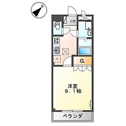 Arcadia明日香 1Kの間取図画像