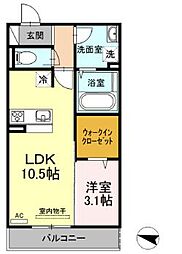 フレッチェ・ボスコ3 1LDKの間取図画像