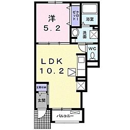 ネオオクト 1LDKの間取図画像