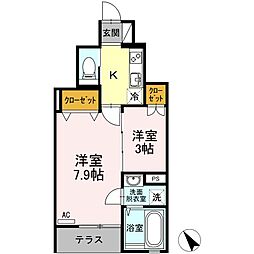 PinetreeB 2Kの間取図画像