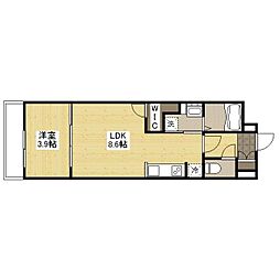 月光野上 1LDKの間取図画像