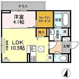 ソフィア・ミリマ 1LDKの間取図画像