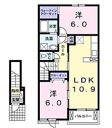 アンビエンテ 2LDKの間取図画像