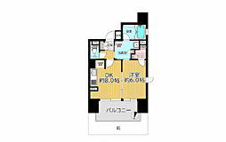 ファインフラッツ北浜 1LDKの間取図画像