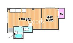 メゾン富士柳町 1LDKの間取図画像