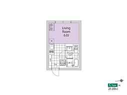 TASUKI杉並高井戸 1階1Kの間取り