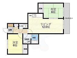 メゾン・ド・ロワール 2LDKの間取図画像