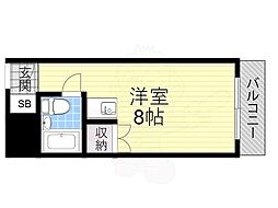 ヴィラ・フェザント ワンルームの間取図画像
