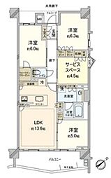 リストレジデンス茅ヶ崎海岸 3SLDKの間取図画像