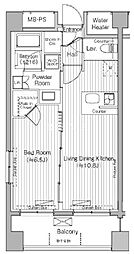 JR山手線 五反田駅 徒歩14分の賃貸マンション 1階1LDKの間取り