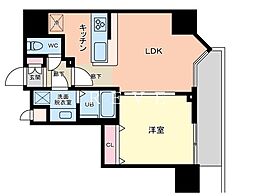 JR京浜東北・根岸線 大森駅 徒歩14分の賃貸マンション 8階1LDKの間取り