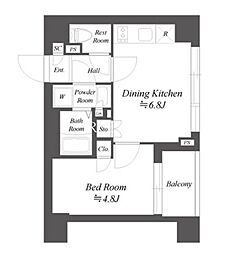 JR京浜東北・根岸線 大井町駅 徒歩9分の賃貸マンション 2階1DKの間取り