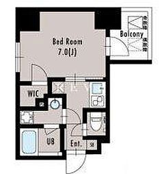 JR山手線 大崎駅 徒歩19分の賃貸マンション 3階1Kの間取り