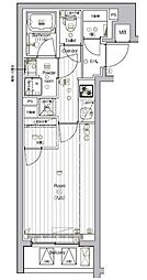 JR山手線 大崎駅 徒歩9分の賃貸マンション 2階1Kの間取り