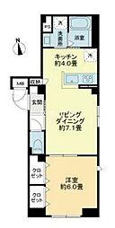 JR京浜東北・根岸線 神田駅 徒歩6分の賃貸マンション 1階1LDKの間取り