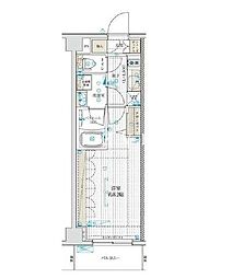 東京メトロ有楽町線 江戸川橋駅 徒歩4分の賃貸マンション 5階1Kの間取り