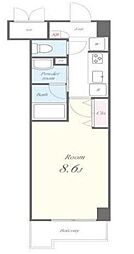 JR山手線 上野駅 徒歩10分の賃貸マンション 2階1Kの間取り