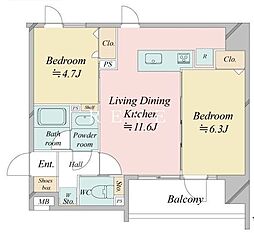 間取図画像 2LDK