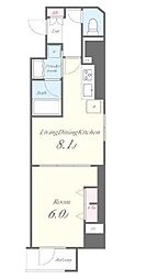 JR中央線 御茶ノ水駅 徒歩7分の賃貸マンション 11階1LDKの間取り