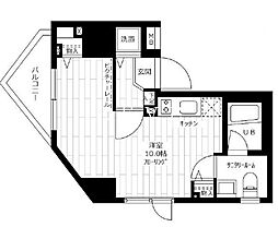 東京メトロ東西線 神楽坂駅 徒歩15分の賃貸マンション 3階ワンルームの間取り