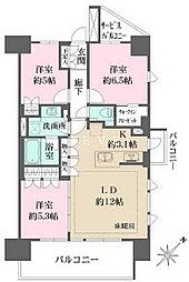 JR総武線 浅草橋駅 徒歩13分の賃貸マンション 8階3LDKの間取り