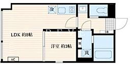 Skuld神楽坂 1LDKの間取図画像