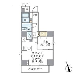 東京メトロ南北線 四ツ谷駅 徒歩7分の賃貸マンション 2階1LDKの間取り