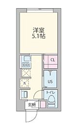 東京メトロ東西線 早稲田駅 徒歩2分の賃貸マンション 3階1Kの間取り